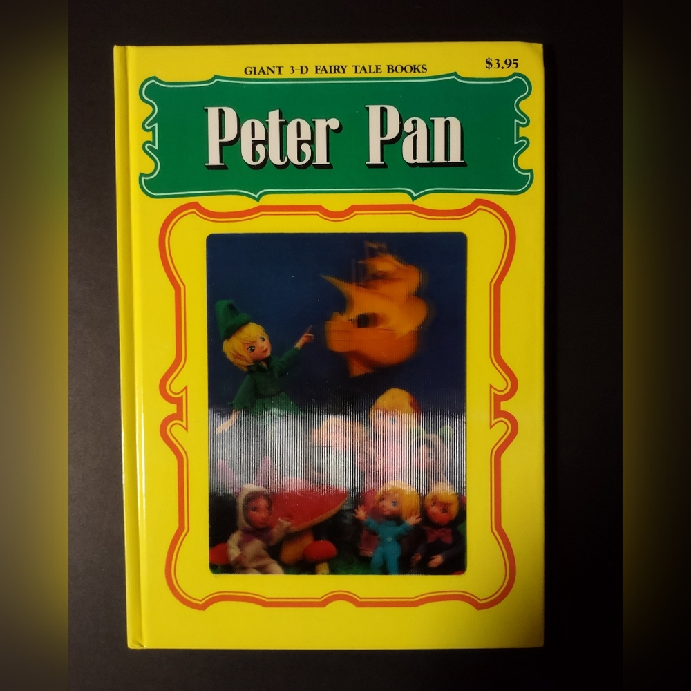 Vintage Giant 3D Fairy Tale Books Peter Pan Hardcover Japan